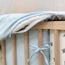 Set lenjerie patut bebe 7 piese Blue Stars (7)